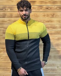 تصویر بافت زیپدار فری سایز مردانه Men's free size zipped fabric