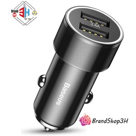 تصویر شارژر فندکی فست بیسوس Dual USB Quick Car Charger 