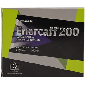 تصویر کپسول کافئین انرکاف 200 میلی گرم الحاوی 30 عددی Alhavi Enercaff 200 mg 30 Caps