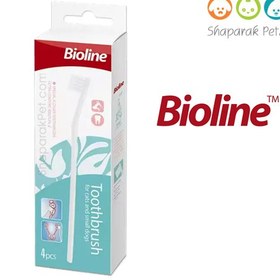 تصویر مسواک سگ و گربه بایولاین تک سر 