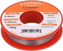 تصویر سیم لحیم Stannol SN60PB40 Hs10 2, 5% 0, 5 (100G) - ارسال 20 روز کاری Stannol SN60PB40 Solder Wire Hs10 2, 5% 0, 5 (100G)