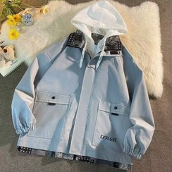 تصویر کاپشن کلاه دار وارداتی - مشکی / 2XL 