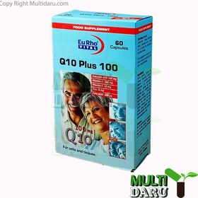 تصویر کپسول کیوتن پلاس ۱۰۰ یوروویتال ۶۰ عدد EuRho Vital Q10 Plus 100mg 60 Caps