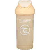 تصویر لیوان نی دار 360 میل 6+ ماه کرم پاستل تویست شیک Twistshake 