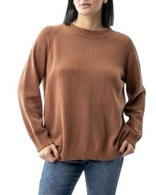 تصویر پلیور زنانه آستین بلند یقه گرد قهوه ای آر ان اس RNS کد 11232506 