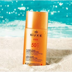 تصویر ضد آفتاب صورت اورجینال برند Nuxe مدل Sun Light Fluid Spf50 50ml کد 719114678 