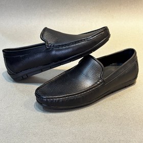 تصویر کالج مردانه مدل چرم طبیعی کد 00017t.k رنگ مشکی - 4 mens full leather shoes code 00017t.k black color