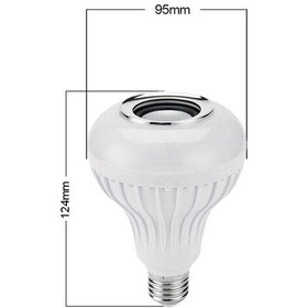 تصویر لامپ مسافرتی SMD کابل USB رقص نور و اسپیکر بلوتوثی کنترل دار LEDUSB Music Bulb 10w 