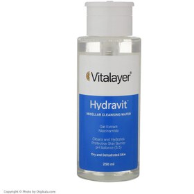 تصویر مسیلار واتر Hydravit حجم 250میل ویتالیر Vitalayer Hydravit Micellar Cleansing Water 250 ml