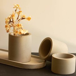 تصویر ست دکوری بتنی مینیمال سه‌تکه آفاق 