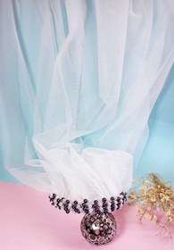 تصویر تل مرواریدی دو رنگه توردار - نقره ایی tel toori