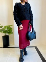 تصویر دامن گیپور زرشکی 