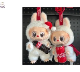تصویر عروسک لبوبو سری کوکاکولا غیر اصل Labubu Coca Cola series