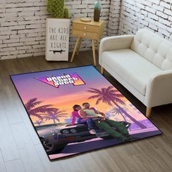 تصویر فرشینه اتاق گیمینگ طرح جی تی ای DC-1437 