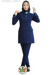 تصویر مانتو شلوار کتی اداری | مدل ریوا | کد 2002 