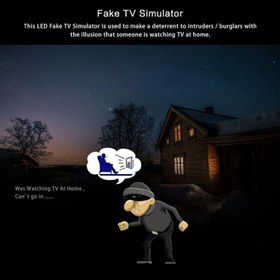 تصویر شبیه ساز تلویزیون ضد سرقت برای امنیت خانه Fake TV Simulator, LED TV Simulator, Night Security Light, Anti-Burglar and Theft Deterrent Home Security Timer and Sensor, for Home Security Burglary Protection