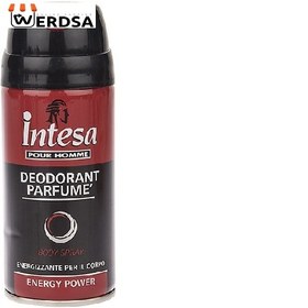 تصویر اسپری بدن انرژی پاور اینتسا حجم 150 میل ا Intesa Pour Homme Body Spray ENERGY POWER For Men 150m