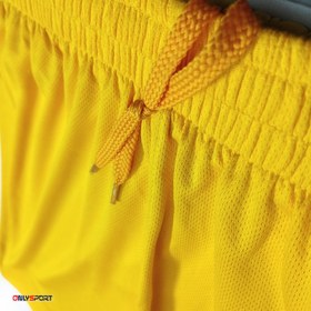 تصویر شورت شلوارک ورزشی مردانه زنانه خام زرد 