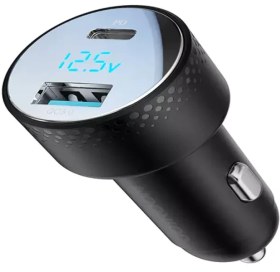 تصویر شارژر فندکی تایپ سی و یو اس بی 53 وات جویروم JOYROOM JR-CCD01 53W Dual-Port Digital Display Car Charger 