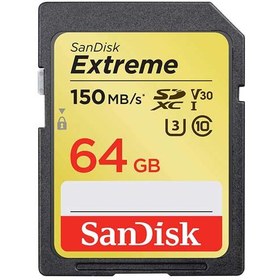 تصویر کارت حافظه SanDisk 64GB Extreme SDXC UHS-I 150MB/S ا SanDisk 64GB Extreme SanDisk 64GB Extreme
