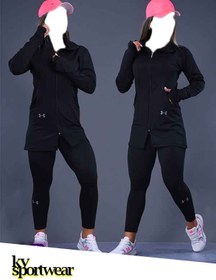 تصویر ست مانتو شلوار ورزشی زنانه UNDER ARMOUR کد 001 UNDER ARMOUR womens sports coat and pants set code 001