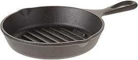 تصویر تابه گریل چدن Lodge ، 6.5 اینچ ، سیاه Lodge Cast Iron Grill Pan, 6.5 Inch, Black