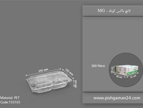 تصویر لانچ باکس کوتاه - ام جی ( کارتن 300 عددی ) 