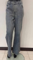 تصویر شلوار جین بگ طوسی ابی کد 306 - 42 