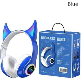 تصویر هدفون بی‌سیم طرح گربه‌ای مدل Cat-STN25 Wireless headset HI-FI