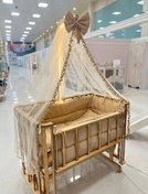 تصویر گهواره و تخت کنار مادر چوبی مدل فرشته آنجل لند 