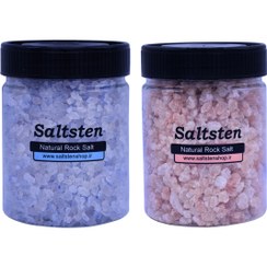 تصویر نمک صورتی و آبی نیم کیلویی سالتستن pink&blue salt-500gr