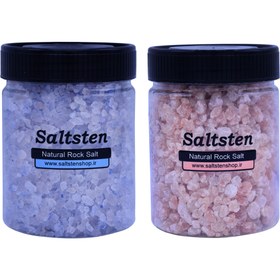 تصویر نمک صورتی و آبی نیم کیلویی سالتستن pink&blue salt-500gr