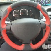 تصویر روکش فرمان دوختی بازودار ساینا کوییک طرح موج روکش فرمان دوختی ساینا کوییک