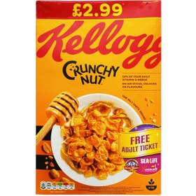 تصویر غلات صبحانه Kellogg’s Crunchy Nut عسل و بادام زمینی 