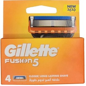تصویر بسته 4 عددی یدک فیوژن 5 ژیلت gillette fusion 5 blades