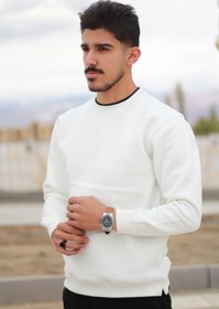 تصویر دورس مردانه بیسیک یقه گرد سه نخ زمستانی Men's Basic Crew Neck Three-Thread Winter Sweatshirt