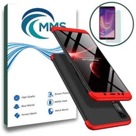 تصویر کاور 360 درجه MMS مدل Full Protection مناسب برای گوشی موبایل سامسونگ Galaxy A7 2018 به همراه محافظ صفحه نمایش شیشه ای 