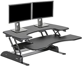 تصویر VARIDESK - میز قابل تنظیم تنظیم ارتفاع ایستاده - Pro Plus 36 - میز کار برای مانیتورهای دوگانه - سیاه 