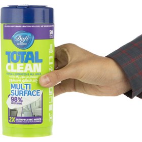 تصویر دستمال مرطوب پاک کننده چند منظوره سطوح دافی ا Dafi Total Clean For All Surfaces And All Area Wipes Dafi Total Clean For All Surfaces And All Area Wipes