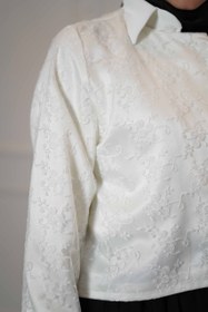 تصویر کت سفید دانتل سپید 