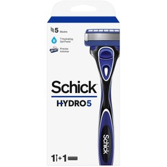 تصویر تیغ اصلاح 5 لبه مردانه شیک SCHICK Hydro5 بسته 1+1 عددی 