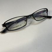 تصویر عینک طبی فلزی مشکی باریک – مدل رسمی و سبک 