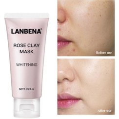 تصویر ماسک گل رز و خاک رس سفید کننده برند لانبنا Lanbena 