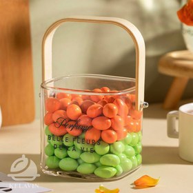 تصویر یخدان گلدان ویونا مربع دسته چوبی ویونا لوکس 