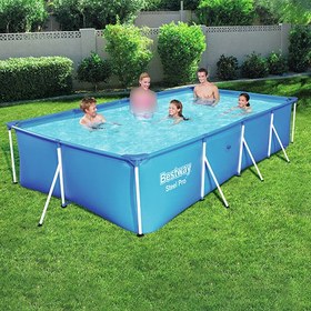 تصویر استخر پیش ساخته مستطیلی فریمی بست وی 211*400 Bestway 56405