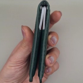 تصویر جاکارتی عمودی چرم طبیعی دستدوز ظرفیت 10 کارت بانکی 