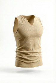 تصویر رکابی تنک تاپ یغه کوبایی کرم OLD SCHOOL 