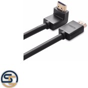 تصویر کابل 2 متری HDMI یوگرین HD103 UGREEN HD103 10121 HDMI to HDMI 90 Degree 2m Cable