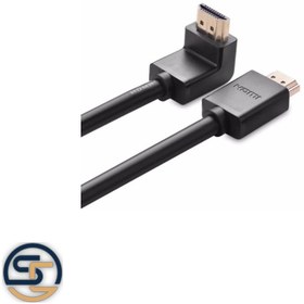 تصویر کابل 2 متری HDMI یوگرین HD103 UGREEN HD103 10121 HDMI to HDMI 90 Degree 2m Cable