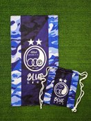 تصویر پک اقتصادی حوله زیرانداز ورزشی و کوله ورزشی(شوزبگ) طرح استقلال 